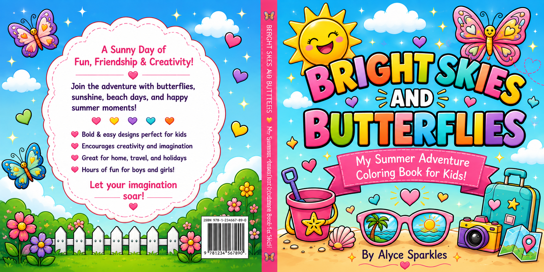 Bright Skies and Butterflies front cover by Alyce Sparkles